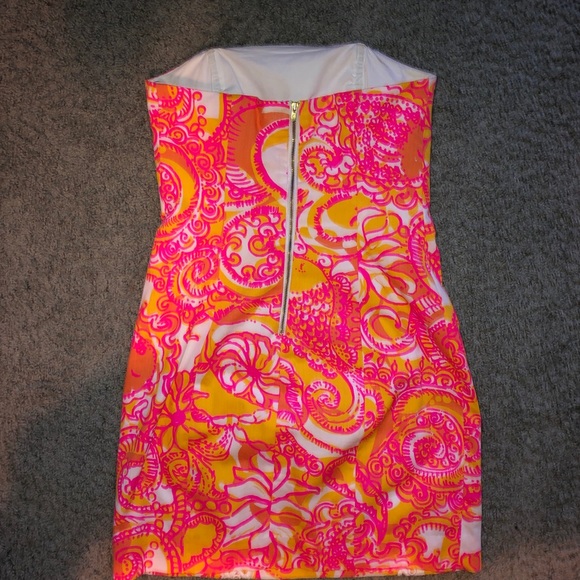 Lilly pulitzer colorful strapless dress - Picture 2 of 5
